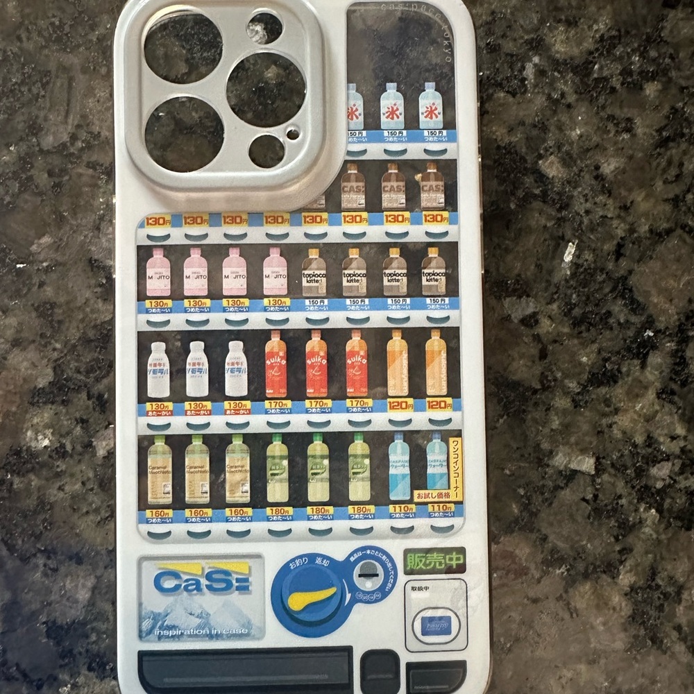 Japanese Vending Machine Design Phone Case - White